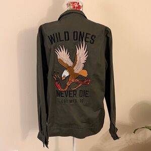 P&Co "Wild Ones Never Die" military-style shirt jacket